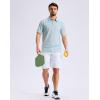 imageG Gradual Mens Golf Shirt Dry Fit Moisture Wicking Performance Short Sleeve Striped Polo Shirts for Men Dressy CasualWide Blue Orange Stripe