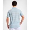 imageG Gradual Mens Golf Shirt Dry Fit Moisture Wicking Performance Short Sleeve Striped Polo Shirts for Men Dressy CasualWide Blue Orange Stripe