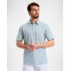 imageG Gradual Mens Golf Shirt Dry Fit Moisture Wicking Performance Short Sleeve Striped Polo Shirts for Men Dressy CasualWide Blue Orange Stripe