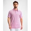 imageG Gradual Mens Golf Shirt Dry Fit Moisture Wicking Performance Short Sleeve Striped Polo Shirts for Men Dressy CasualWide Pink Stripe