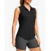 imageG Gradual Sleeveless Golf Shirts for Women Collared V Neck Tennis Tank Top Cooling Polo UPF 50 Quick Dry LightweightBlack