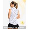 imageG Gradual Sleeveless Golf Shirts for Women Collared V Neck Tennis Tank Top Cooling Polo UPF 50 Quick Dry LightweightBlack Lines