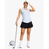 imageG Gradual Sleeveless Golf Shirts for Women Collared V Neck Tennis Tank Top Cooling Polo UPF 50 Quick Dry LightweightBlue Stripe
