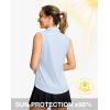 imageG Gradual Sleeveless Golf Shirts for Women Collared V Neck Tennis Tank Top Cooling Polo UPF 50 Quick Dry LightweightBlue Stripe