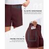 imageG Gradual Womens 5 Golf Hiking Shorts with Deep Pockets Stretchy Outdoor Womens Shorts Dressy Casual Walking TravelWine