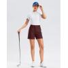 imageG Gradual Womens 5 Golf Hiking Shorts with Deep Pockets Stretchy Outdoor Womens Shorts Dressy Casual Walking TravelWine