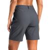 imageG Gradual Womens 7 Hiking Cargo Shorts Quick Dry Lightweight Golf Outdoor Work Summer Travel Shorts with PocketsDeep Grey