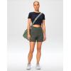 imageG Gradual Womens Athletic Shorts 6 High Waisted Stretchy Bermuda Shorts for Women Quick Dry Summer Casual ShortsAlmond Green