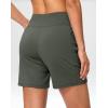 imageG Gradual Womens Athletic Shorts 6 High Waisted Stretchy Bermuda Shorts for Women Quick Dry Summer Casual ShortsAlmond Green