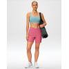 imageG Gradual Womens Athletic Shorts 6 High Waisted Stretchy Bermuda Shorts for Women Quick Dry Summer Casual ShortsBerry Rose