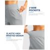 imageG Gradual Womens Athletic Shorts 6 High Waisted Stretchy Bermuda Shorts for Women Quick Dry Summer Casual ShortsBright Grey
