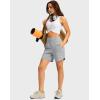 imageG Gradual Womens Athletic Shorts 6 High Waisted Stretchy Bermuda Shorts for Women Quick Dry Summer Casual ShortsBright Grey