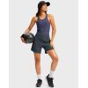 imageG Gradual Womens Athletic Shorts 6 High Waisted Stretchy Bermuda Shorts for Women Quick Dry Summer Casual ShortsCharcoal
