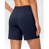 imageG Gradual Womens Athletic Shorts 6 High Waisted Stretchy Bermuda Shorts for Women Quick Dry Summer Casual ShortsDeep Navy Blue