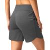 imageG Gradual Womens Athletic Shorts 6 High Waisted Stretchy Bermuda Shorts for Women Quick Dry Summer Casual ShortsHeather Charcoal Grey
