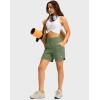 imageG Gradual Womens Athletic Shorts 6 High Waisted Stretchy Bermuda Shorts for Women Quick Dry Summer Casual ShortsLight Grey Sage