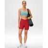 imageG Gradual Womens Athletic Shorts 6 High Waisted Stretchy Bermuda Shorts for Women Quick Dry Summer Casual ShortsRed