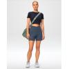 imageG Gradual Womens Athletic Shorts 6 High Waisted Stretchy Bermuda Shorts for Women Quick Dry Summer Casual ShortsStone Blue