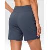 imageG Gradual Womens Athletic Shorts 6 High Waisted Stretchy Bermuda Shorts for Women Quick Dry Summer Casual ShortsStone Blue