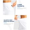 imageG Gradual Womens Athletic Shorts 6 High Waisted Stretchy Bermuda Shorts for Women Quick Dry Summer Casual ShortsWhite