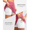 imageG Gradual Womens Golf Skirts Skort 4 Side Pockets High Waisted Stretchy Tennis Skirt with Short Athletic CasualBerry Red