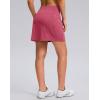 imageG Gradual Womens Golf Skirts Skort 4 Side Pockets High Waisted Stretchy Tennis Skirt with Short Athletic CasualBerry Red