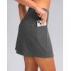 imageG Gradual Womens Golf Skirts Skort 4 Side Pockets High Waisted Stretchy Tennis Skirt with Short Athletic CasualIron Grey