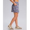 imageG Gradual Womens Golf Skirts Skort 4 Side Pockets High Waisted Stretchy Tennis Skirt with Short Athletic CasualPink Purple Floral