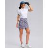 imageG Gradual Womens Golf Skirts Skort 4 Side Pockets High Waisted Stretchy Tennis Skirt with Short Athletic CasualPink Purple Floral
