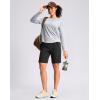 imageG Gradual Womens Hiking Shorts 2 Zipper Pockets Quick Dry Lightweight 9 Bermuda Cargo Shorts Water Resistant Athletic WalkBlack