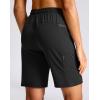 imageG Gradual Womens Hiking Shorts 2 Zipper Pockets Quick Dry Lightweight 9 Bermuda Cargo Shorts Water Resistant Athletic WalkBlack