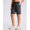 imageG Gradual Womens Hiking Shorts 2 Zipper Pockets Quick Dry Lightweight 9 Bermuda Cargo Shorts Water Resistant Athletic WalkBlack Camo