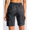 imageG Gradual Womens Hiking Shorts 2 Zipper Pockets Quick Dry Lightweight 9 Bermuda Cargo Shorts Water Resistant Athletic WalkBlack Camo