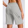 imageG Gradual Womens Hiking Shorts 2 Zipper Pockets Quick Dry Lightweight 9 Bermuda Cargo Shorts Water Resistant Athletic WalkBright Grey