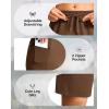 imageG Gradual Womens Hiking Shorts 2 Zipper Pockets Quick Dry Lightweight 9 Bermuda Cargo Shorts Water Resistant Athletic WalkChestnut Brown