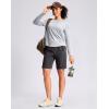 imageG Gradual Womens Hiking Shorts 2 Zipper Pockets Quick Dry Lightweight 9 Bermuda Cargo Shorts Water Resistant Athletic WalkDark Grey