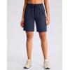 imageG Gradual Womens Hiking Shorts 2 Zipper Pockets Quick Dry Lightweight 9 Bermuda Cargo Shorts Water Resistant Athletic WalkDark Navy