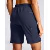imageG Gradual Womens Hiking Shorts 2 Zipper Pockets Quick Dry Lightweight 9 Bermuda Cargo Shorts Water Resistant Athletic WalkDark Navy