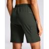 imageG Gradual Womens Hiking Shorts 2 Zipper Pockets Quick Dry Lightweight 9 Bermuda Cargo Shorts Water Resistant Athletic WalkDark Olive
