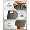 imageG Gradual Womens Hiking Shorts 2 Zipper Pockets Quick Dry Lightweight 9 Bermuda Cargo Shorts Water Resistant Athletic WalkSage Grey Green