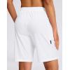 imageG Gradual Womens Hiking Shorts 2 Zipper Pockets Quick Dry Lightweight 9 Bermuda Cargo Shorts Water Resistant Athletic WalkWhite