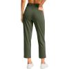imageG Gradual Womens Petite Pants Ankle 78 Golf Pants 3 Pockets Stretchy Travel Pants Inner Drawstring for Work Business CasualArmy Green