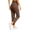 imageG Gradual Womens Petite Pants Ankle 78 Golf Pants 3 Pockets Stretchy Travel Pants Inner Drawstring for Work Business CasualBrown