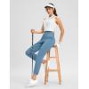 imageG Gradual Womens Petite Pants Ankle 78 Golf Pants 3 Pockets Stretchy Travel Pants Inner Drawstring for Work Business CasualIndigo