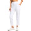 imageG Gradual Womens Petite Pants Ankle 78 Golf Pants 3 Pockets Stretchy Travel Pants Inner Drawstring for Work Business CasualWhite