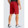 imageMens Casual Shorts 9 Lightweight Golf Shorts for Men Stretch with 3 Pockets Quick Dry Breathable Work ShortsRedM