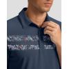 imageMens Golf Shirts Dry Fit Moisture Wicking Performance Short Sleeve Collared Polo Shirts for Casual Athletic BusinessNavy Flower