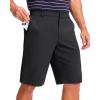 imageMens Golf Shorts 7 9 11 Inseam with 5 Pockets Lightweight Stretch Quick Dry Casual Dress Hybrid Short for MenBlack