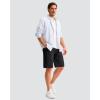 imageMens Golf Shorts 7 9 11 Inseam with 5 Pockets Lightweight Stretch Quick Dry Casual Dress Hybrid Short for MenBlack