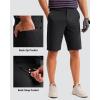 imageMens Golf Shorts 7 9 11 Inseam with 5 Pockets Lightweight Stretch Quick Dry Casual Dress Hybrid Short for MenBlack